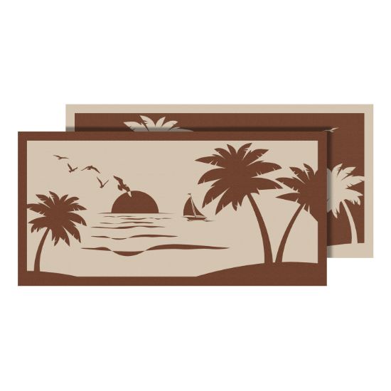 FAULKNER MAT BEACH PALM TREE BEIGE 9X18 - 53001S