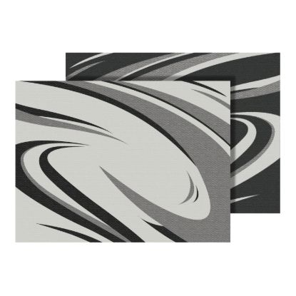 FAULKNER MAT MOD SWISH BLACK/GREY 9 X 12 - 53008S