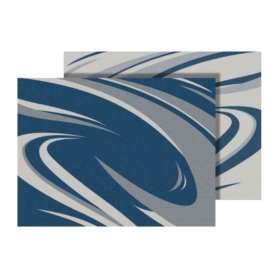 FAULKNER MAT MOD SWISH BLUE/GREY 9 X 18 - 53009S