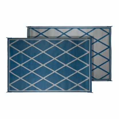FAULKNER MAT DIAMOND 8X20 BLUE/IVORY - 68919