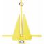 GREENFIELD FLUKE SLIP RING 11LB YELLOW - 66911Y