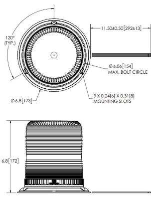 ECCO ELECT LED BEACON PULSE II MEDIU - 7950A