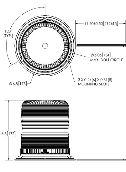 ECCO ELECT LED BEACON PULSE II MEDIU - 7950A