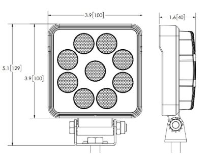 ECCO ELECT WORKLAMP LED 9 FLOOD BEAM - E92006