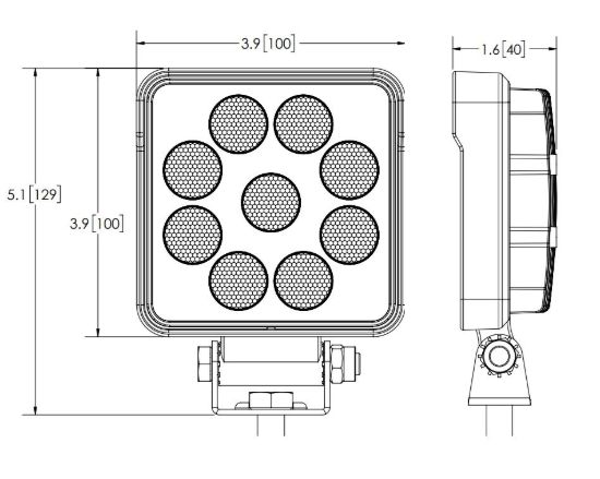 ECCO ELECT WORKLAMP LED 9 FLOOD BEAM - E92006