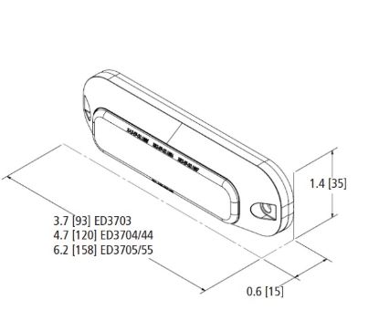 ECCO ELECT 6 LED SURFACE MNT  12-24VDC GREEN - ED3705G