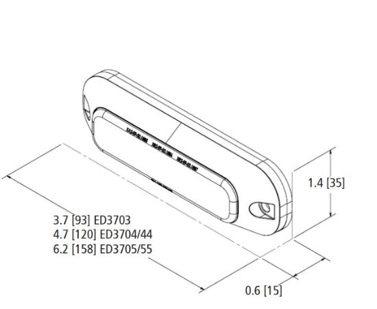 ECCO ELECT 6 LED SURFACE MNT  12-24VDC GREEN - ED3705G