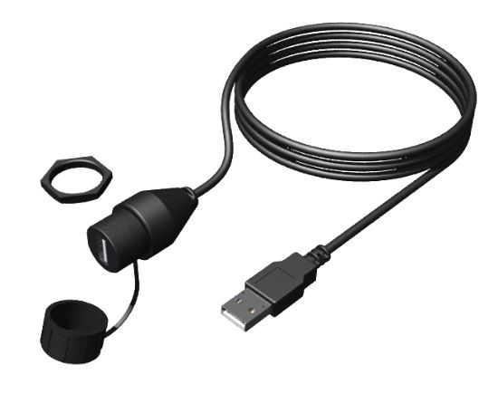 FUSION ELEC PANEL MOUNT USB CONNECTOR - MSCBUSBFM1