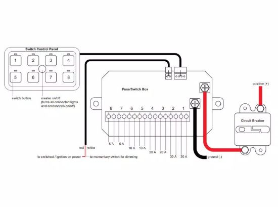 GO RHINO RGB 8 CHANNEL SWITCH CONTROLLER - 758CHSCRGB