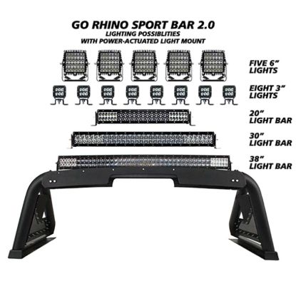 GO RHINO SPORT BAR 2.0 WITH POWER ACTUATED R - 911620T