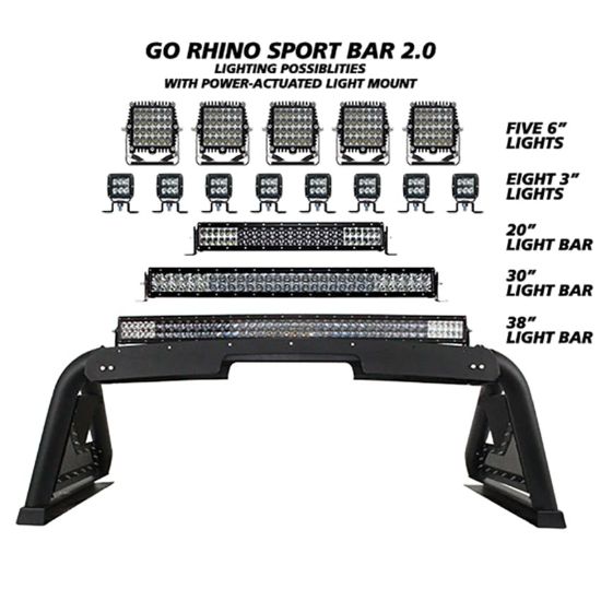 GO RHINO SPORT BAR 2.0 WITH POWER ACTUATED R - 911620T