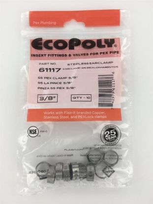 ELKHART SUPP PEX SS CLAMPS 3/8'     10 - 61117