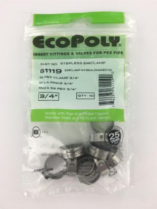 ELKHART SUPP PEX SS CLAMPS 3/4'     10 - 61119