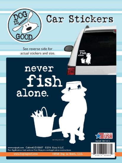 ENJOY IT LLC STICKR NVR FISH ALONE EA - 19014CS
