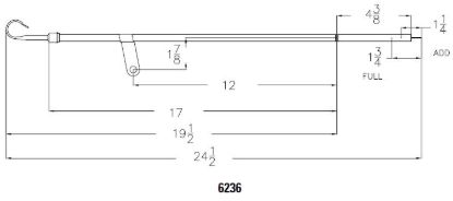 MR GASKET DIPSTICK W/TUBE-BB CHEV - 6236