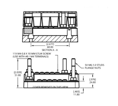 EGIS MOBILE DUAL BUSBAR 2X5 CIRCUIT DUAL LEVEL - 6200225