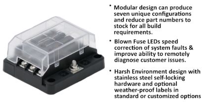 EGIS MOBILE RT FUSE BLOCK 6 POS W/ LED INDICATI - 8028