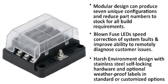 EGIS MOBILE RT FUSE BLOCK 6 POS W/ LED INDICATI - 8028