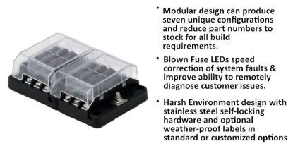 EGIS MOBILE RT FUSE BLOCK 12 POS W/ LED INDICAT - 8029