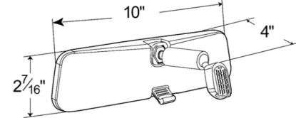 GROTE PERLUX 10' INSIDE RR VIEW MRROR - 183025