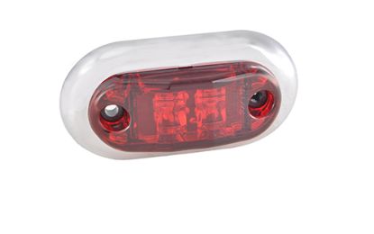 GROTE PERLUX CLR/MKR LAMP  RED  OVAL - 450025
