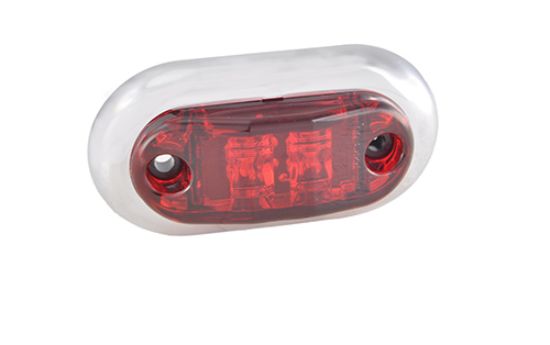 GROTE PERLUX CLR/MKR LAMP  RED  OVAL - 450025