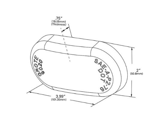 GROTE PERLUX AMBER LENS - 90203
