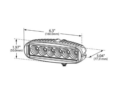 GROTE PERLUX FWD LTG BR ZN SLM LED WRK LMP ASSMB - BZ3015