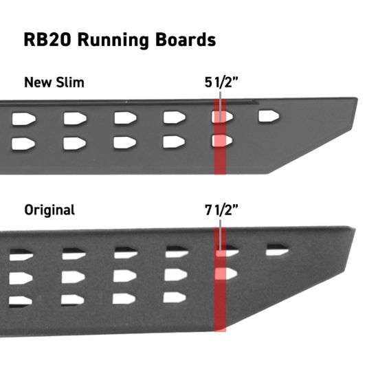 GO RHINO RB20 SLIMS BOARDS W/ BRACKETS - 9412680SPC