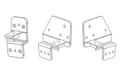 GO RHINO BRACKETS FOR DOMINATOR SIDESTEPS - D64205TK