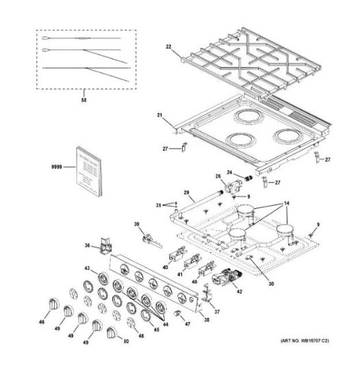 GE APPLIANCE GE PROFILE 21' DROP-IN GAS RANGE ST - PLD621RTSS