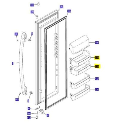 GE APPLIANCE WR71X38318-REFRIGERATORUPPERSHELF