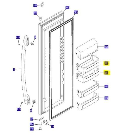 GE APPLIANCE WR71X38318-REFRIGERATORUPPERSHELF