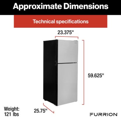 FURRION LLC 10.6 CUFT 12V FRIDGE 2 DOOR SS - 2024120716