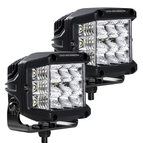 GO RHINO BRIGHT SERIES LIGHTS - PAIR OF 4X3 - 0300323FCS