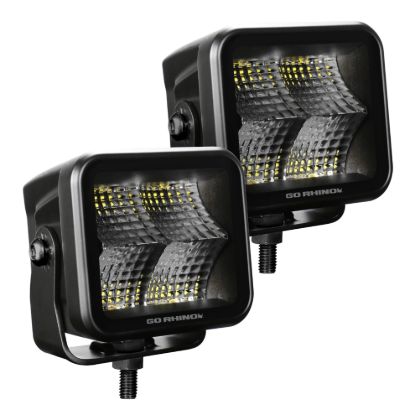 GO RHINO BLACK OUT SERIES LIGHTS- PAIR OF 3X - 0400321FCS
