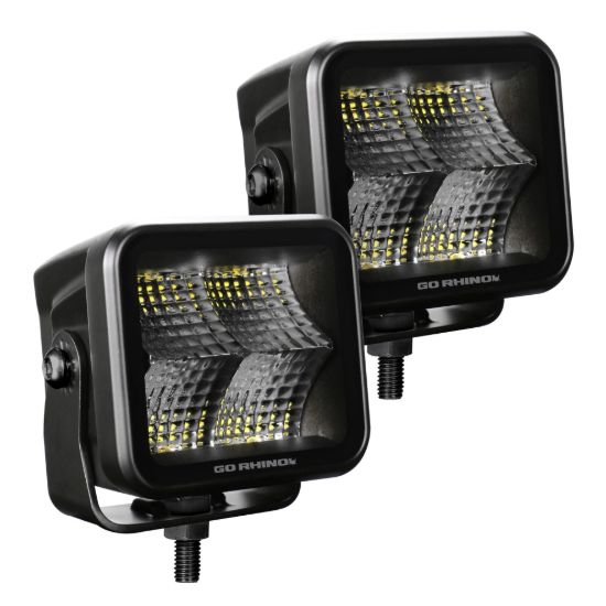 GO RHINO BLACK OUT SERIES LIGHTS- PAIR OF 3X - 0400321FCS