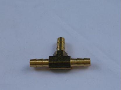 HELIX RACING BRASS BARB/BARB/BARB 'T' 5/16'(8MM) - 531450