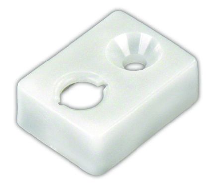 JR PRODUCTS TYPE E - END STOP  WHITE - 81465