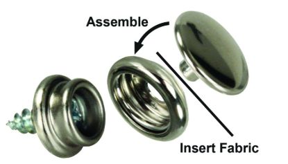 JR PRODUCTS FABRIC-TO-WALL SNAP KIT - 81585