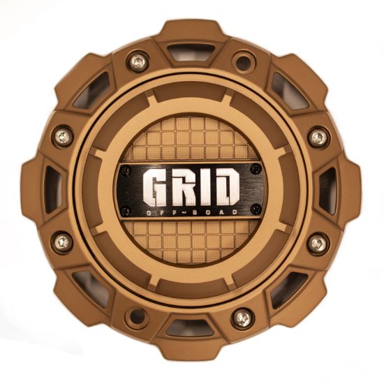 GRID WHEELS GD MT GOLD CAP 8LUG / 5X150 213MM - GDCAP1MGB