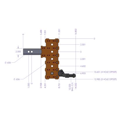 GEN-Y HITCH REBEL-X 2' HOLLOW SHANK 7' DROP .7K - GH13054X