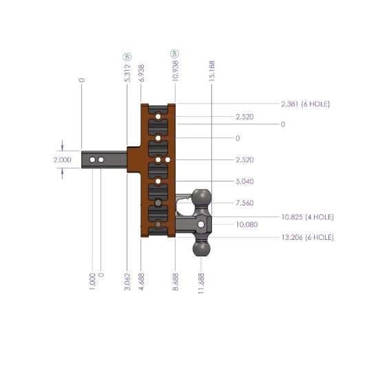 GEN-Y HITCH MEGA-DUTY 2' SHANK 5' DROP 2K TW 16 - GH513