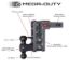 GEN-Y HITCH MEGA-DUTY 2.5' SHANK 9' DROP 3K TW - GH614