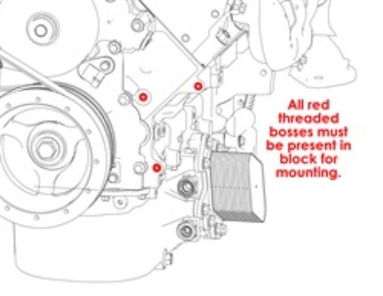HOLLEY ALTERNATOR BKT KIT  LSA/LS-BLACK - 20166BK