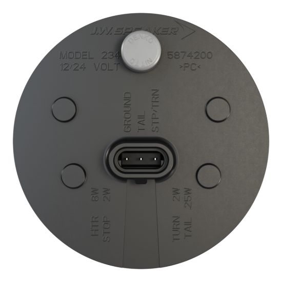 JW SPEAKER 234 TURN HTD 12/24V 4' RND DOT HARN - 0347814