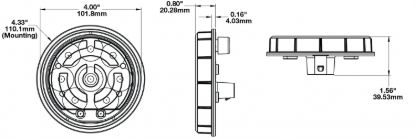 JW SPEAKER 234 TURN 12/24V 4' RND DOT - 0347871