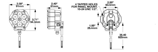 JW SPEAKER TRAIL 6  12/24V  AMBER/WHITE  KIT - 0557833