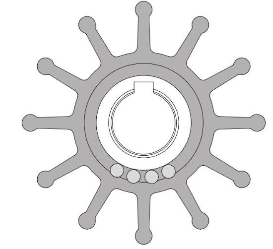 JOHNSON PUMP IMPELLER KIT SHERWOOD 09959K MC 97 - 09701B1