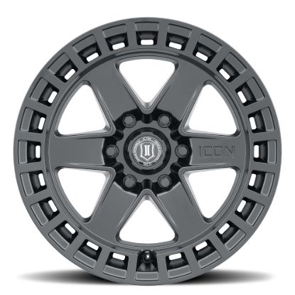 ICON 17 X 8.5 INCH SIZE; SATIN BLACK; 6 - 34856350SB
